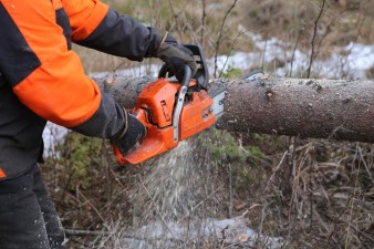 Kettensäge im Einsatz